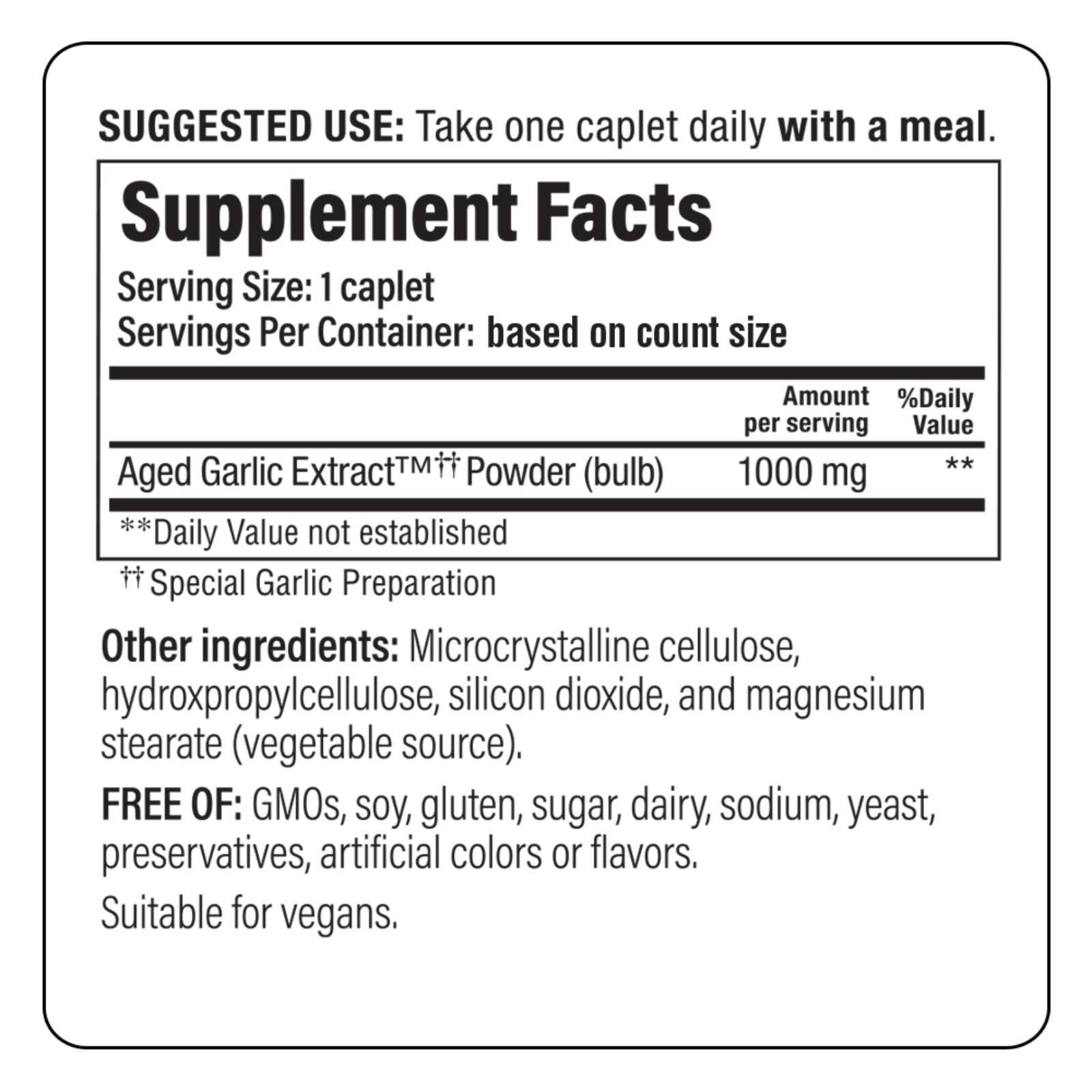 Kyolic One a Day 1000 mg 60 comprimidos