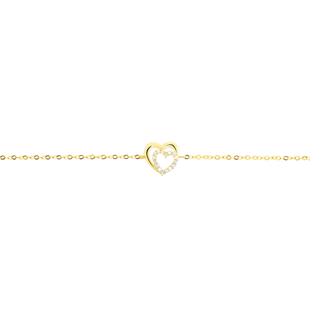 Bracelet Constancia Or Jaune Oxyde De Zirconium