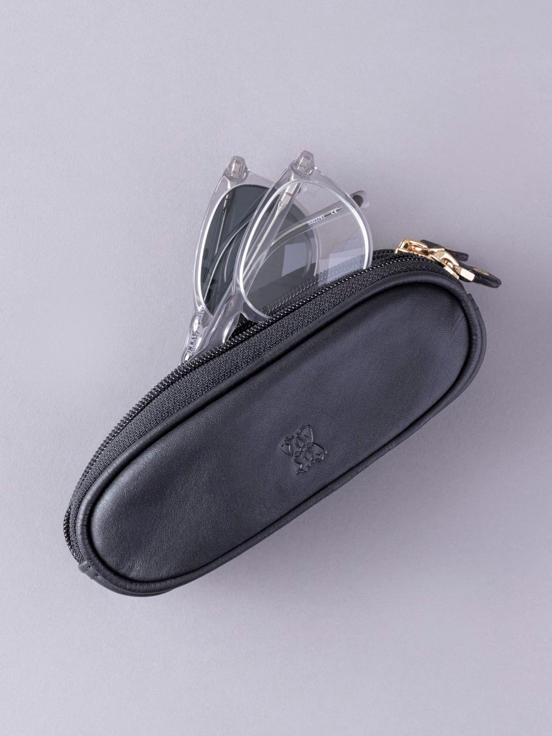 Zwart - Lakeland Leather dubbele brillenkoker