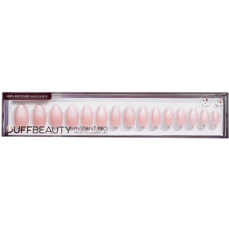 DUFFBEAUTY Reusable Instant Press-on Manicure 30 Pieces - Baby Boomer, Medium Almond