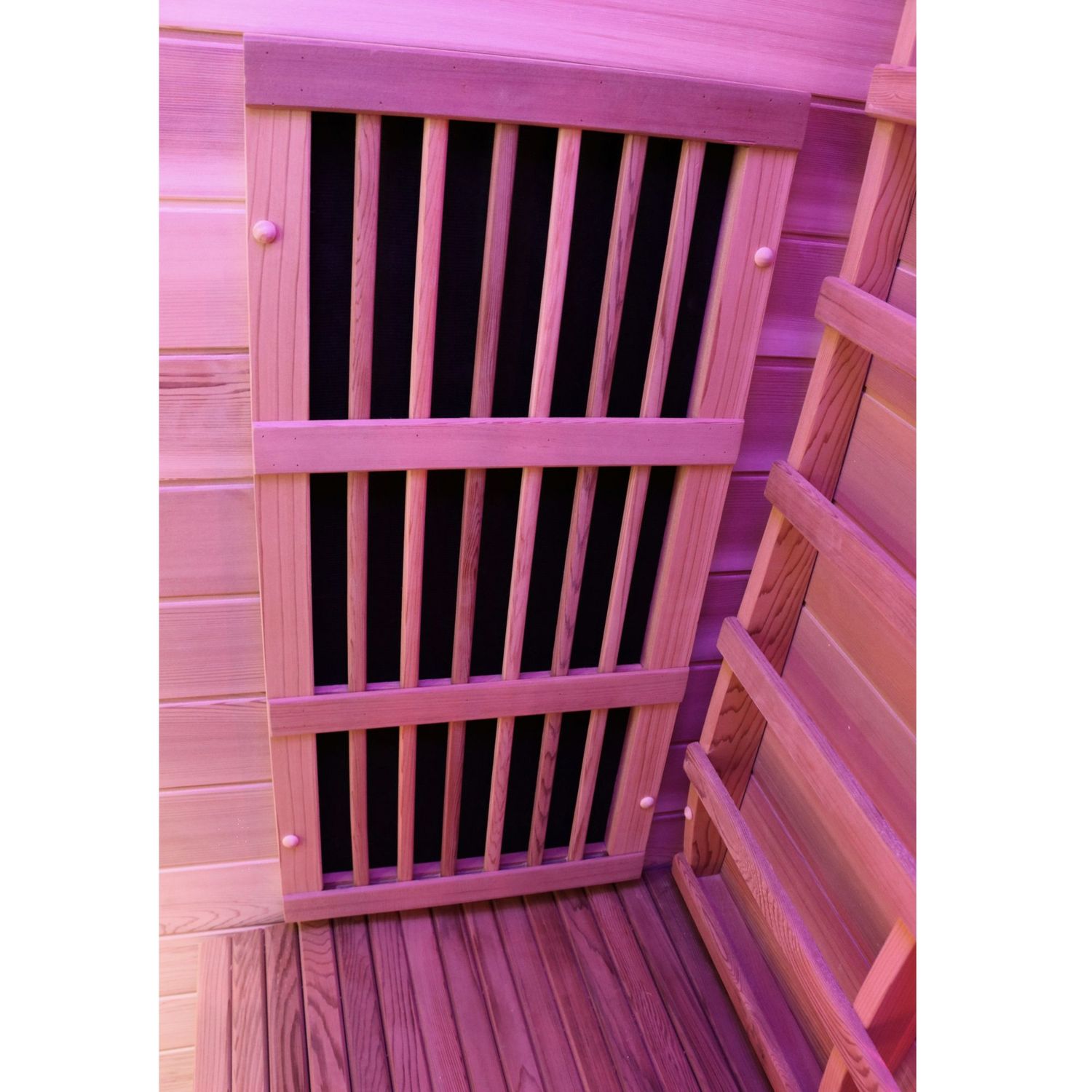 Dewello® Infrarotkabine Infrarotsauna TORONTO 102cm x 102cm inkl. 3 Vollspektrumstrahler, Bodenstrahler, 1 Person, LED