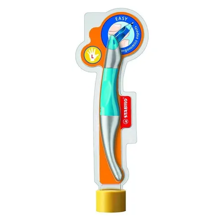 STABILO Ergonomischer Tintenroller EASYoriginal metallic, neonblau, mit Patrone, Linkshänder