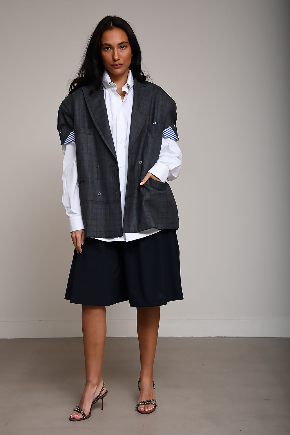 Emma checked wool blazer