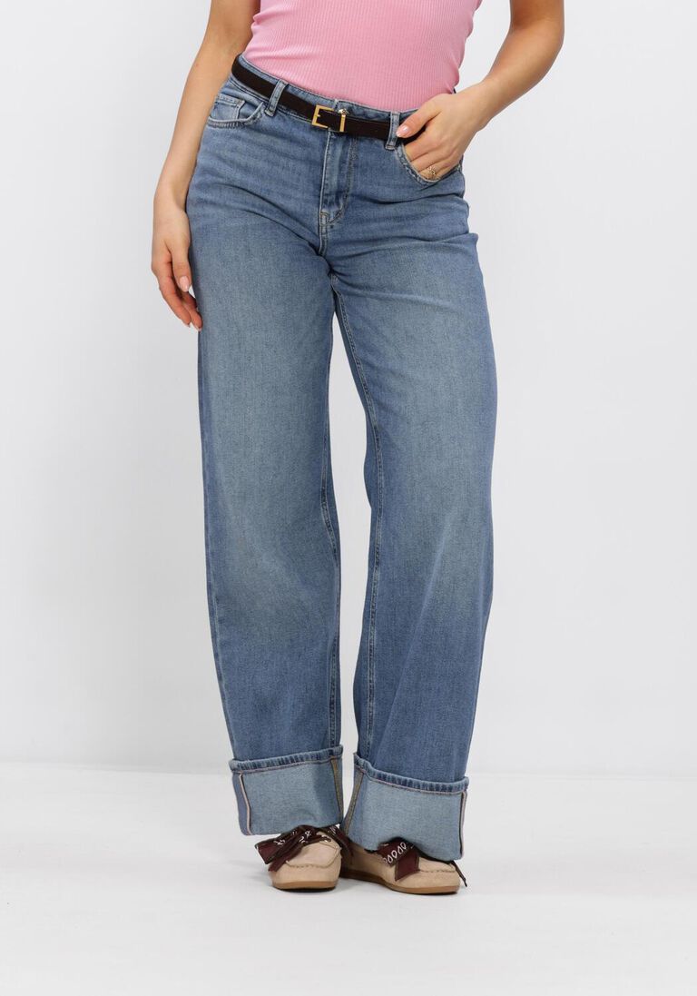 blauwe mos mosh jeans mmdara turn-up jeans