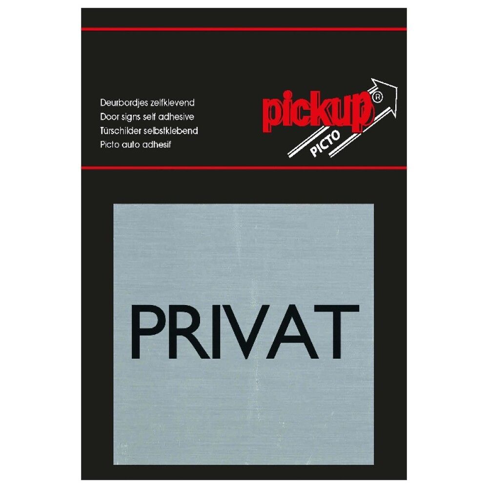 SKILT PICKUP PRIVAT 80X80MM
