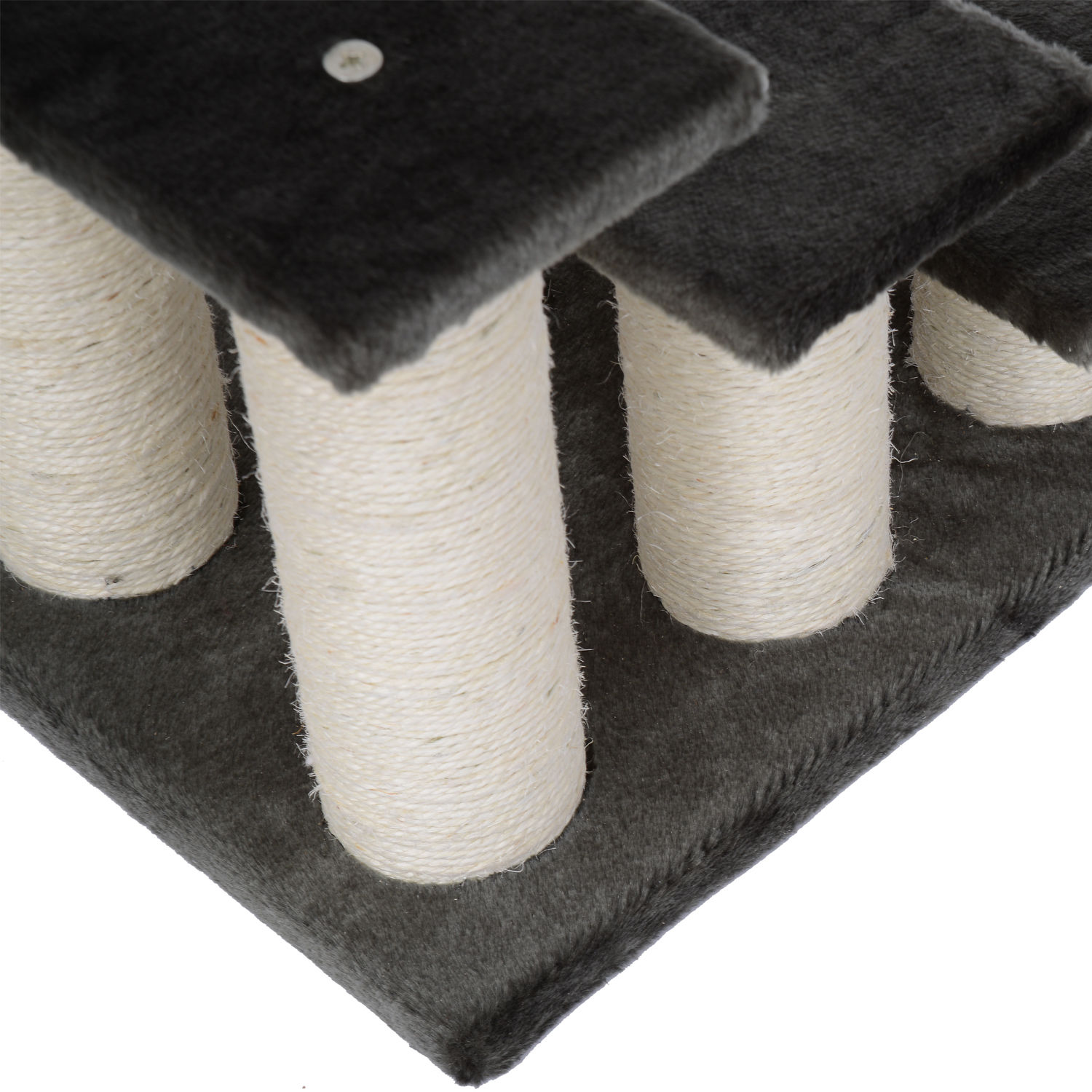 PawHut Katzentreppe mit 3 Stufen grau 45 x 35 x 34 cm (LxBxH)