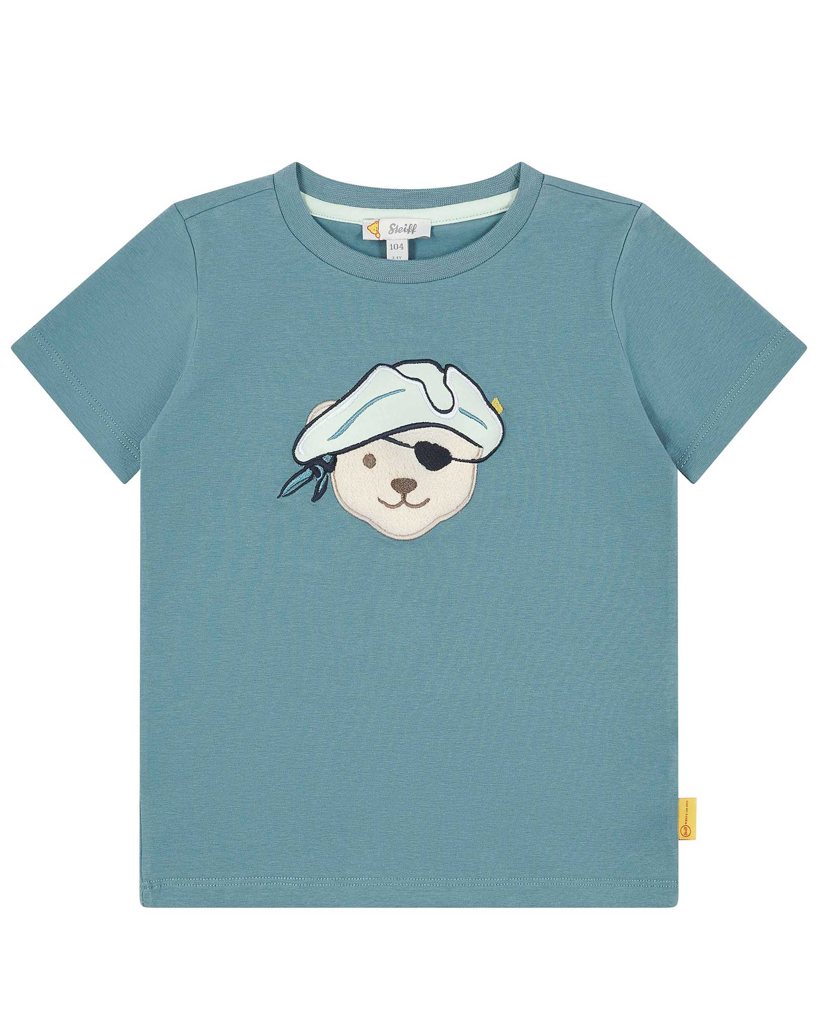 T-Shirt ALIGATOR ISLAND BEAR in bluestone