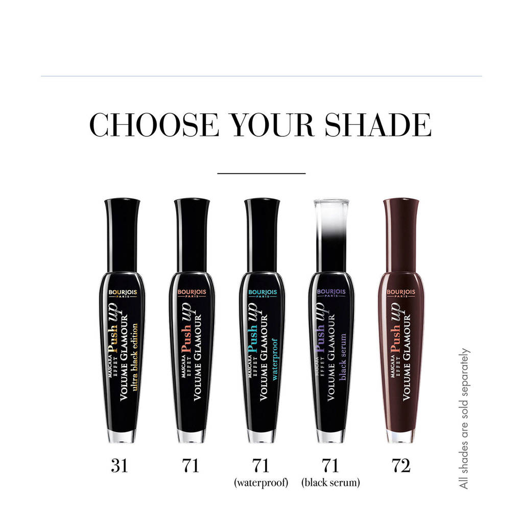 Super fijne mascaraVolume Glamour Push Up waterproof mascara - 71 Noir