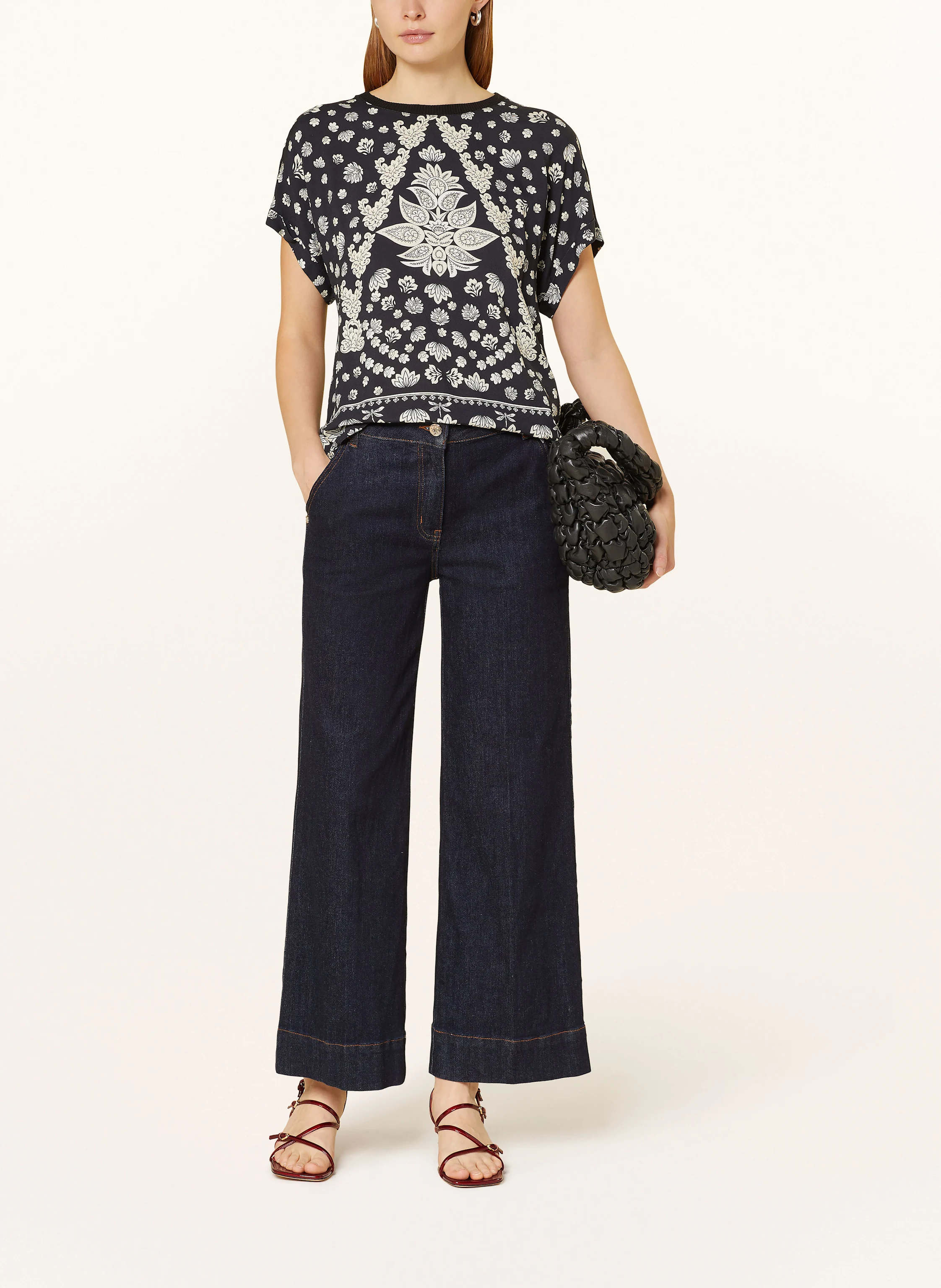 ELENA MIRO Blusenshirt im Materialmix