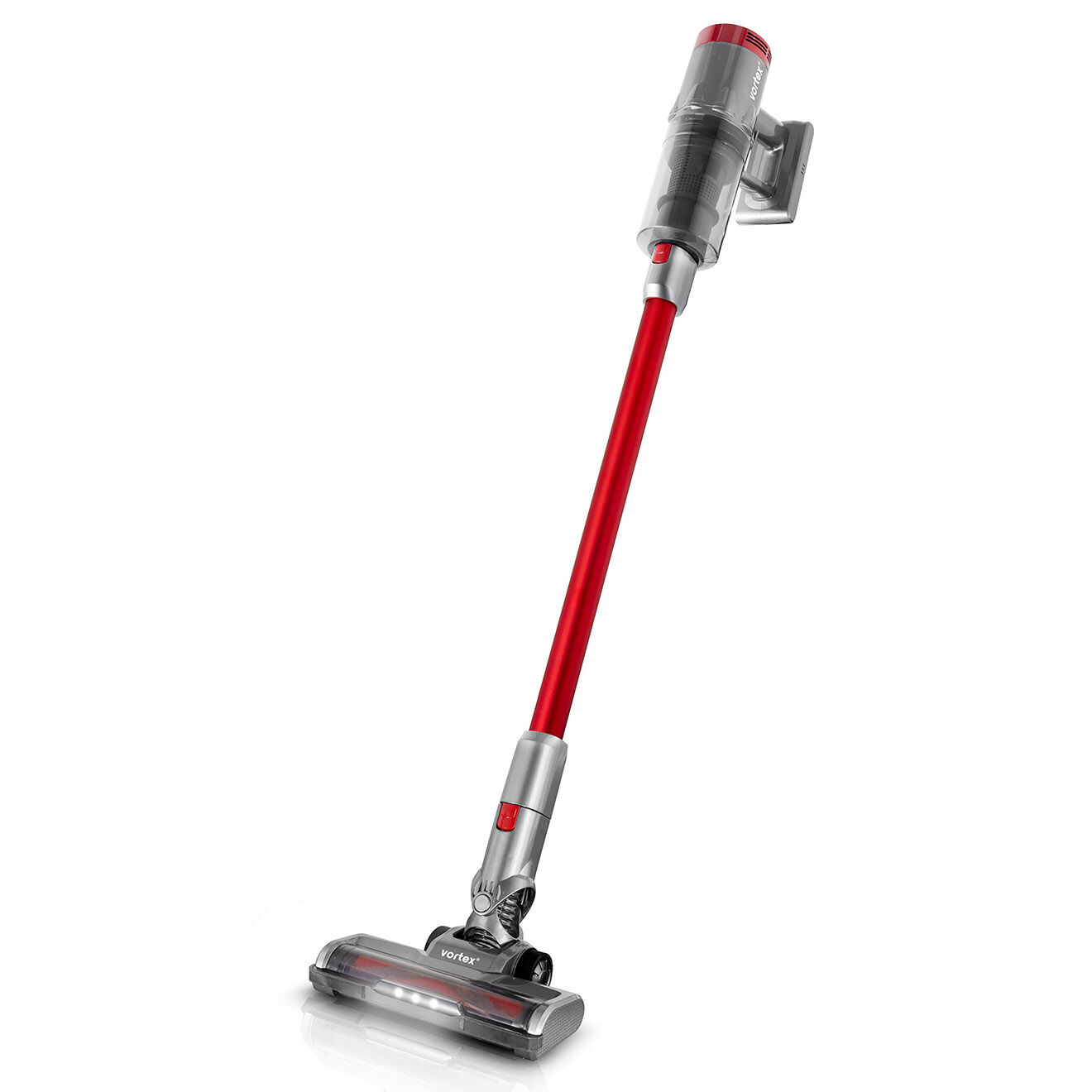 Vortex Aspirateur balai 2 en 1 sans fil gris/rouge - 23.5x23x119.5 cm