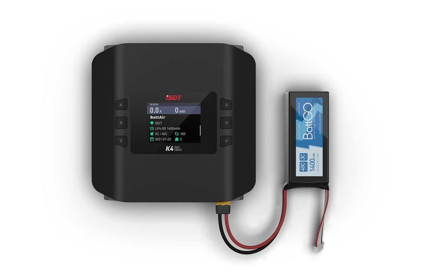 Dual-Ladegerät K4 AC/DC, 2x 600 W 1-8S<br>Leistungsstarkes Modellbau Ladegerät für 1-8S LiPo Akkus