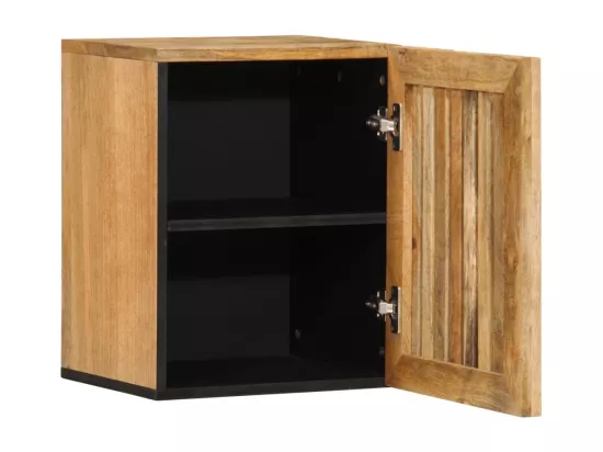 Armoire murale de salle de bain 38x34x48cm manguier massif brut