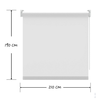 KARWEI rolgordijn lichtdoorlatend wit (kleurnr. 833) 210x190 cm (bxh)