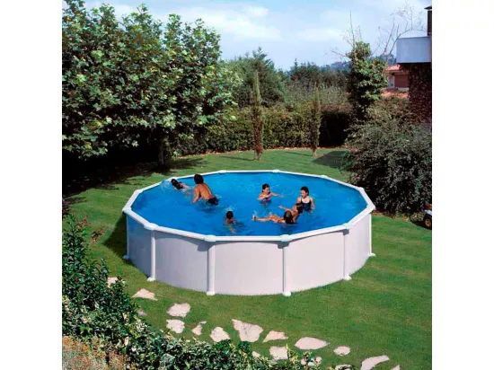 Piscine acier blanc Atlantis ronde 5,70 x 1,32 m - Gré