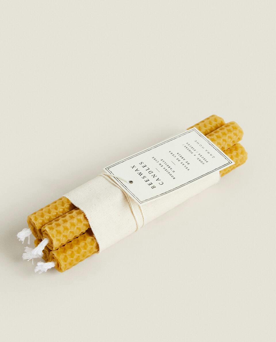 PACOTE DE VELAS DE CERA DE ABELHA (PACOTE COM 4)