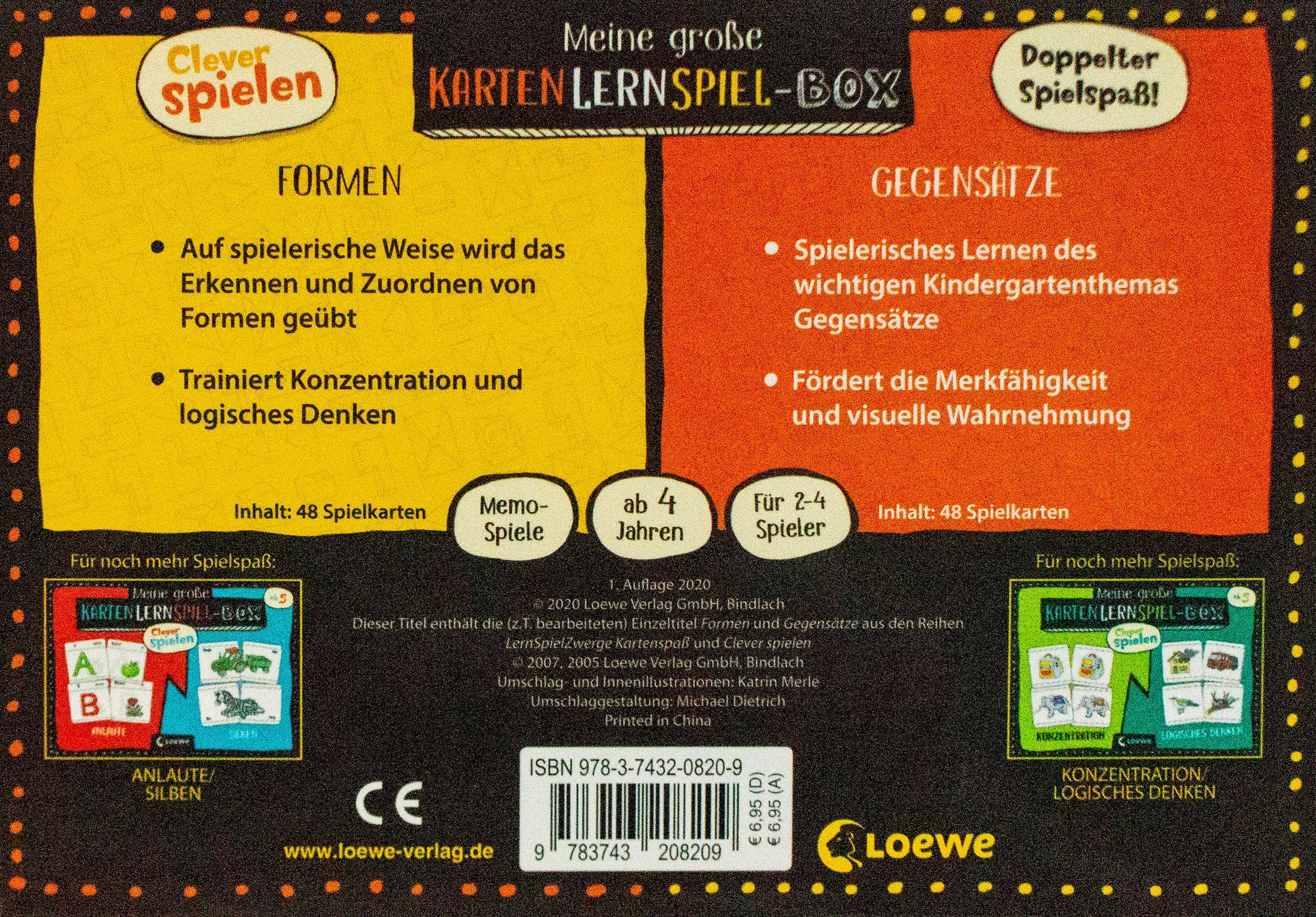 Meine große KartenLernSpiel-Box - Formen / Gegensätze