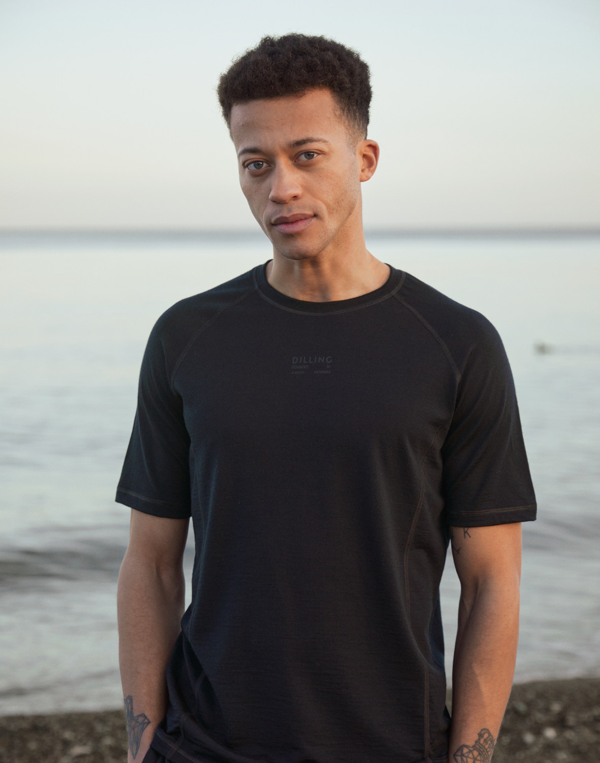 T-shirt met raglanmouwen van merinowol voor heren
