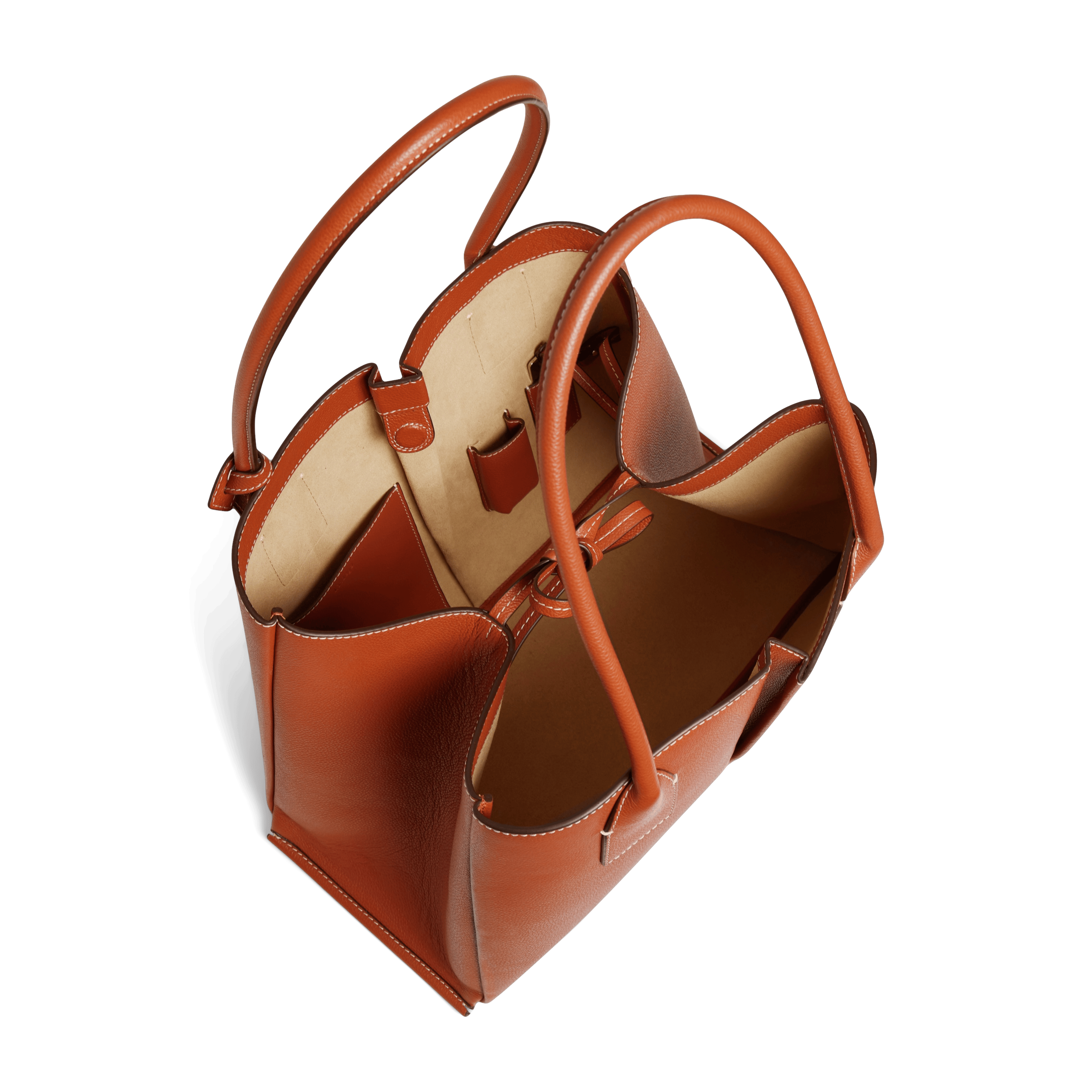 ELENA - Grand cabas en cuir de vachette | Marron