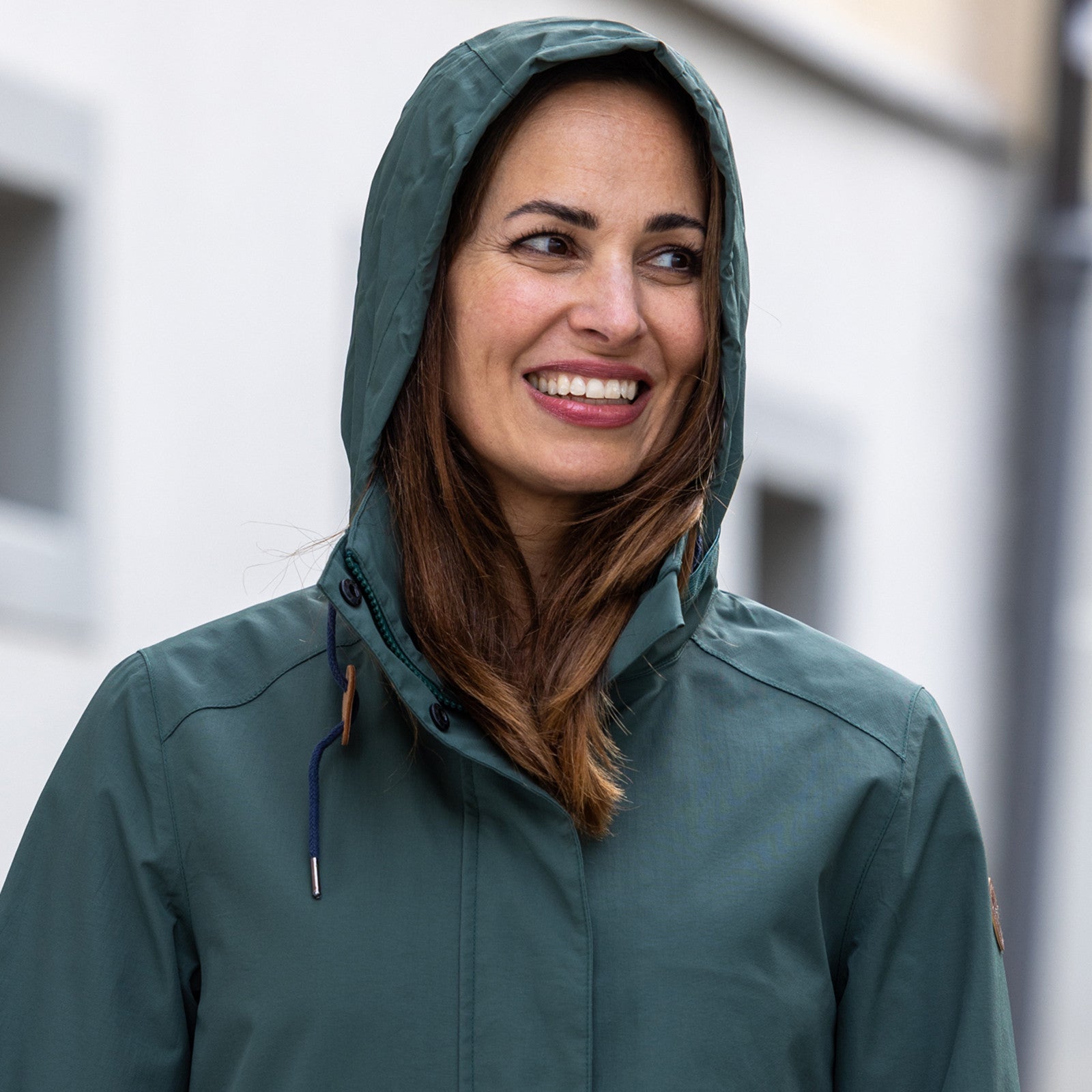 Frauen Regenmantel Isla darkest spruce