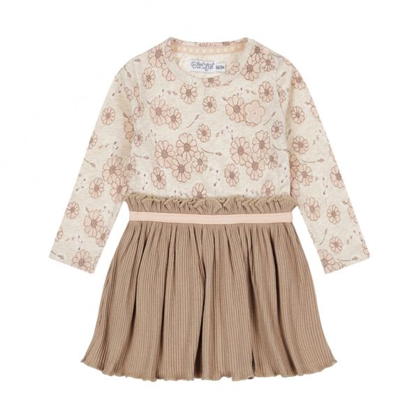 Dirkje Jurk Flower – Taupe Offwhite – Maat 68