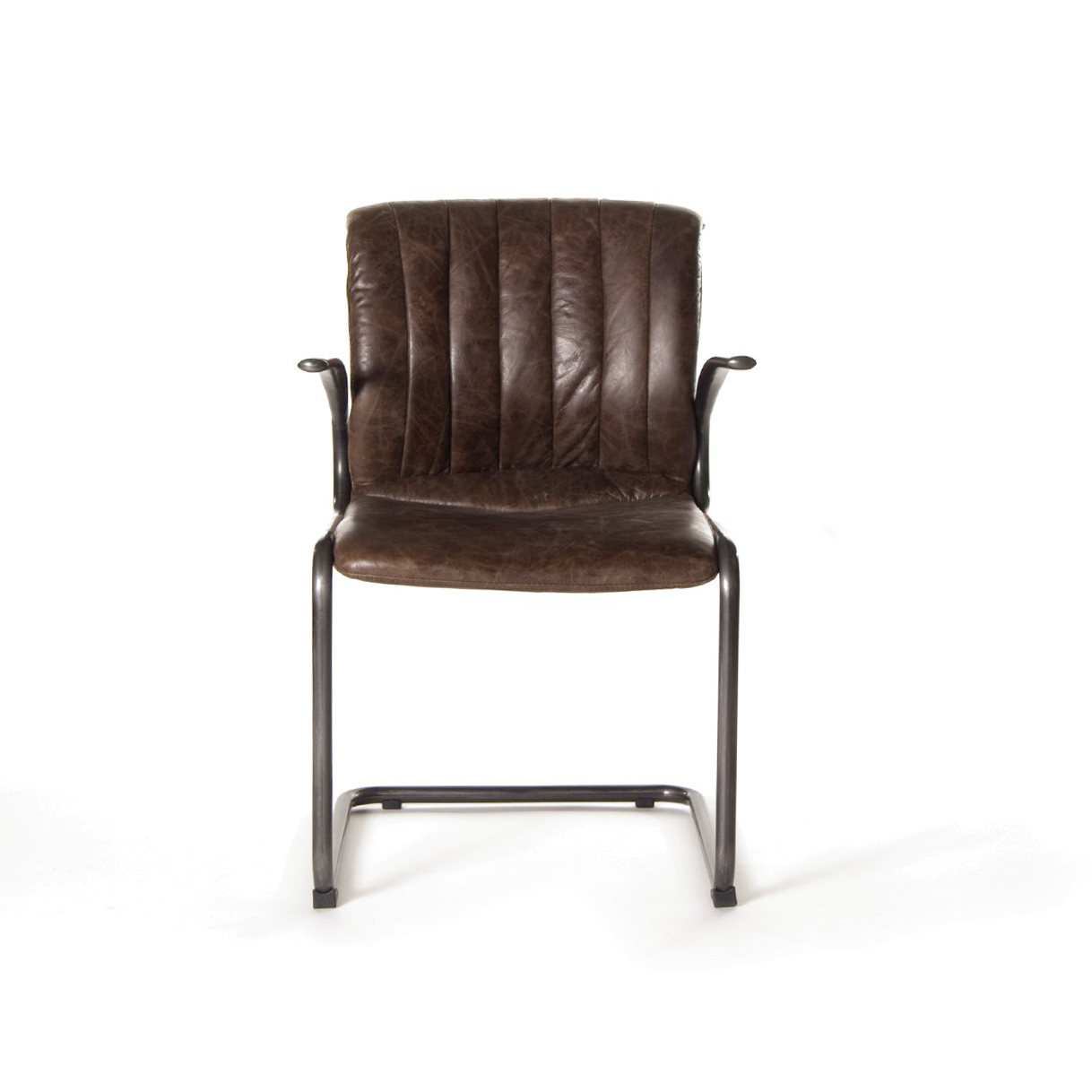 Lederstuhl 'Renzo', mit Armlehnen, L 66 cm, B 57 cm, H 85 cm von fischer's lagerhaus