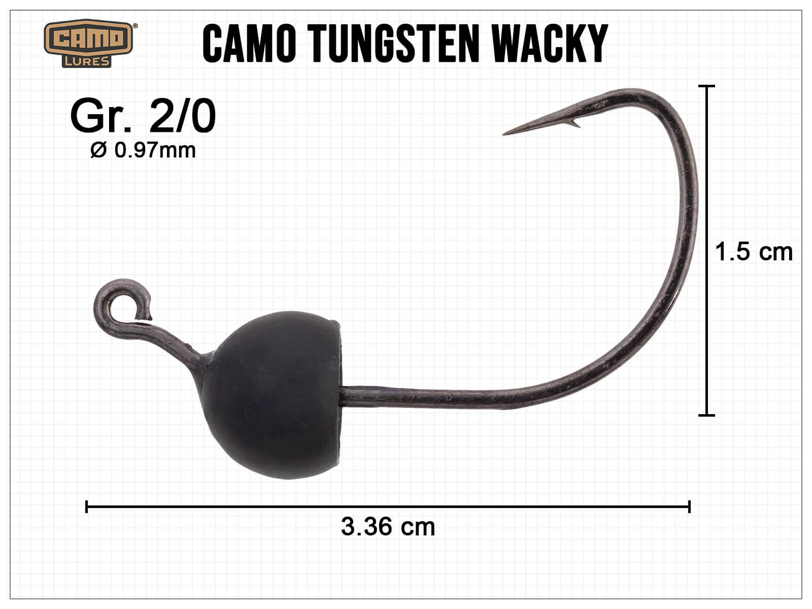 CAMO Tungsten Wacky Jigs - Gr. 2/0 (2.7g)