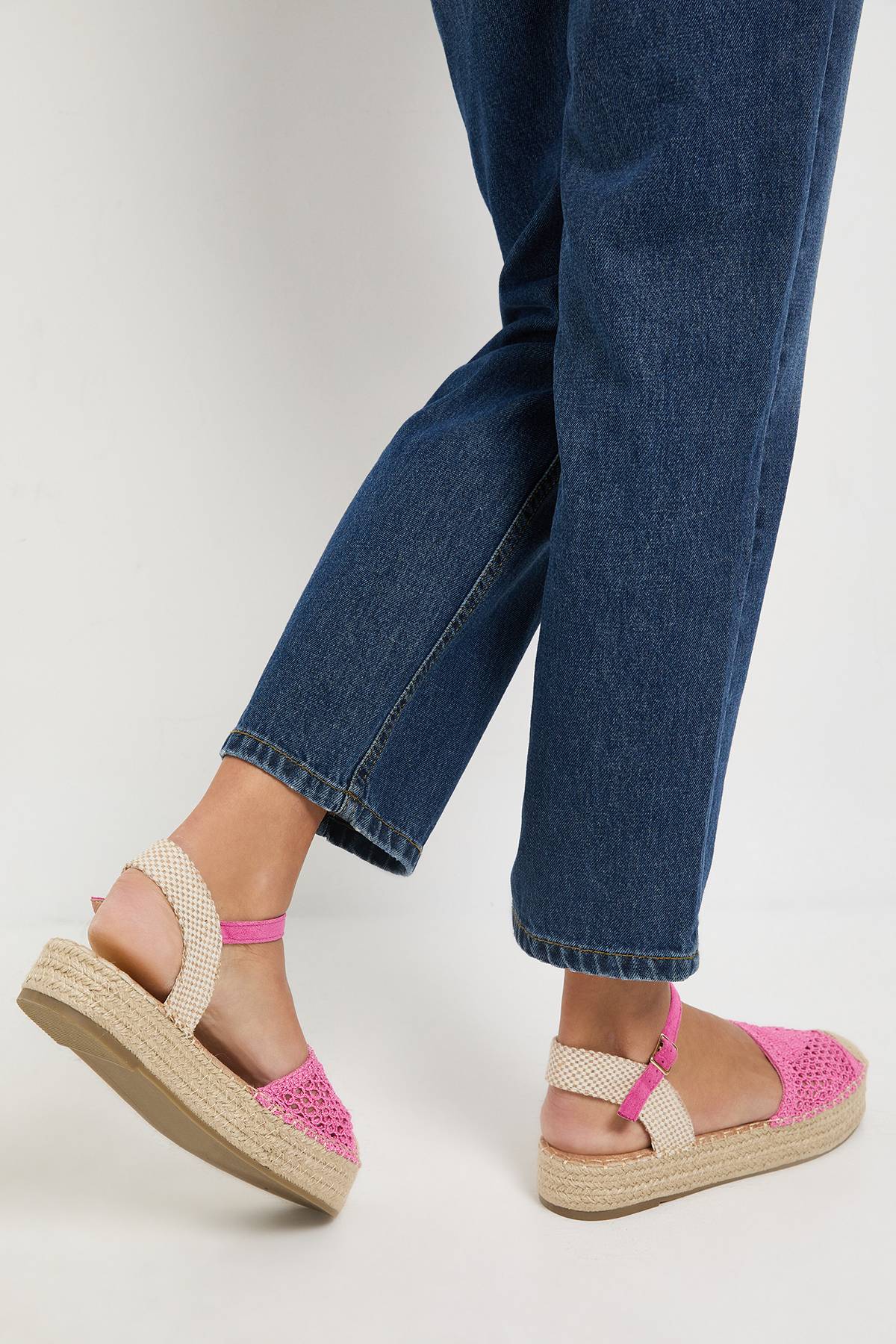 Oasis Sandales Espadrilles Tissées Sidnie Avec Détail Crochet
