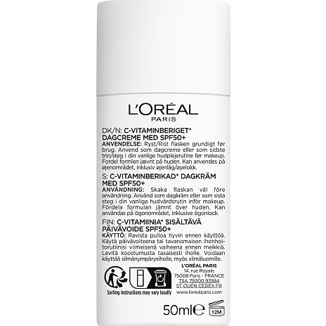 Dagcreme m. C-vitamin m. SPF50