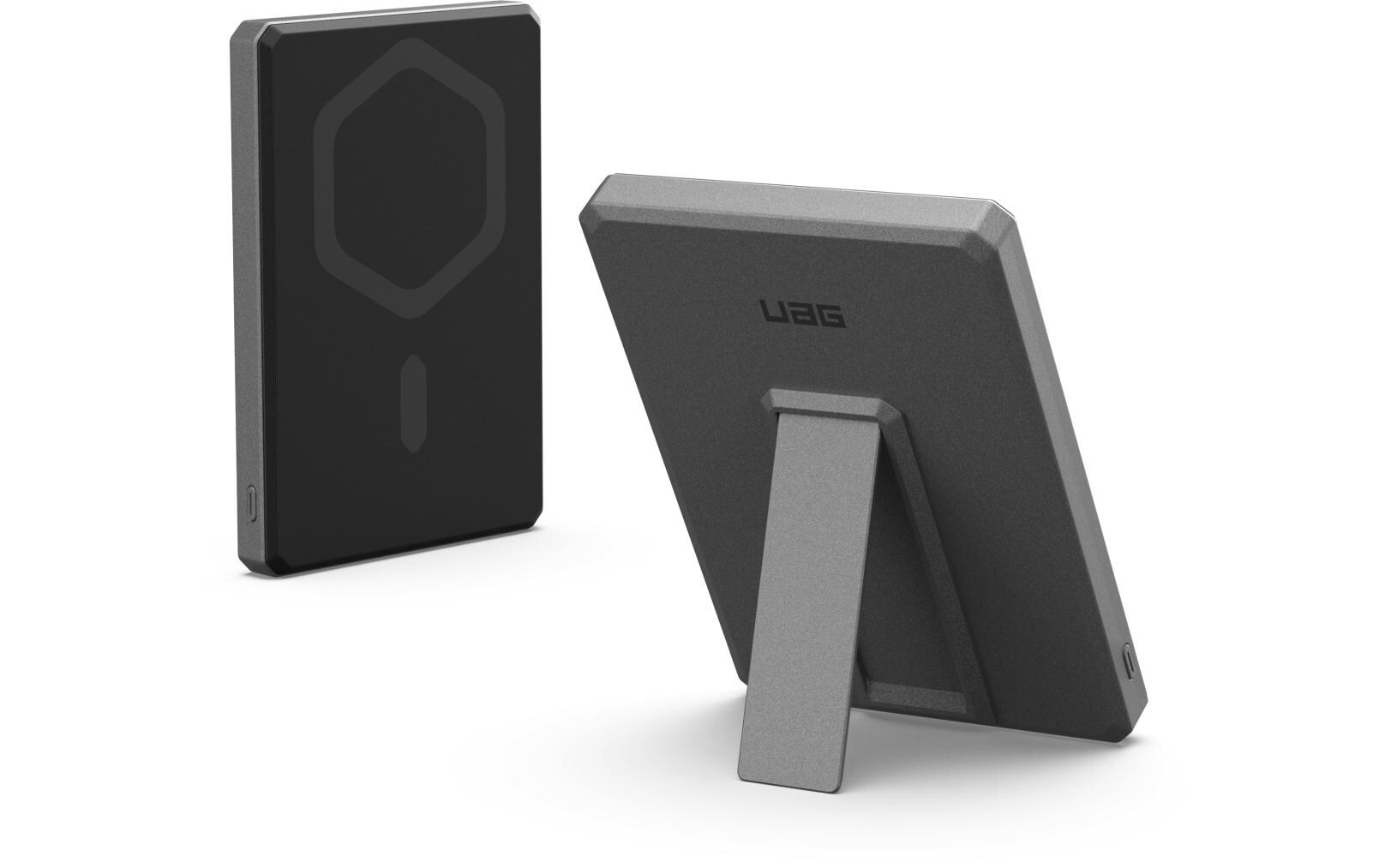 Powerbank Ultra Slim 5000 mAh GrauMagSafe-kompatible Powerbank mit Integrierter Metall-Kickstand