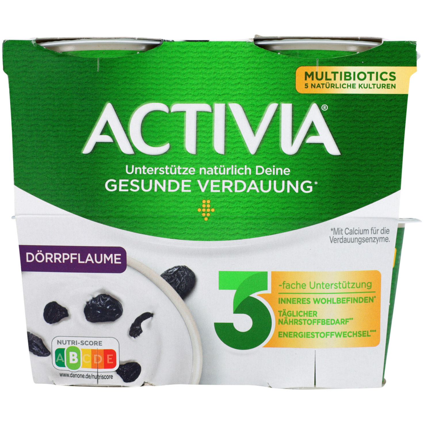 Activia probiotischer Joghurt Dörrpflaume 4x115g