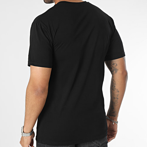 Tee Shirt Poche Noir Bleu Clair
