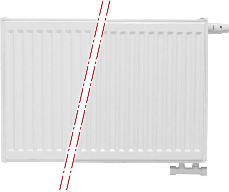 Oppio - Paneelradiator Compact 6 - Wit - 40x260 cm - 4186 Watt