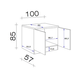 Spülenunterschrank Lucca Weiß/Grau