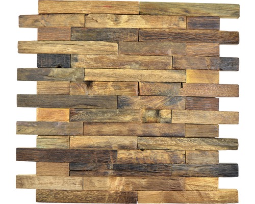 Houten mozaïek Bowd 21 composiet Boot 30x30 cm Oud Hout