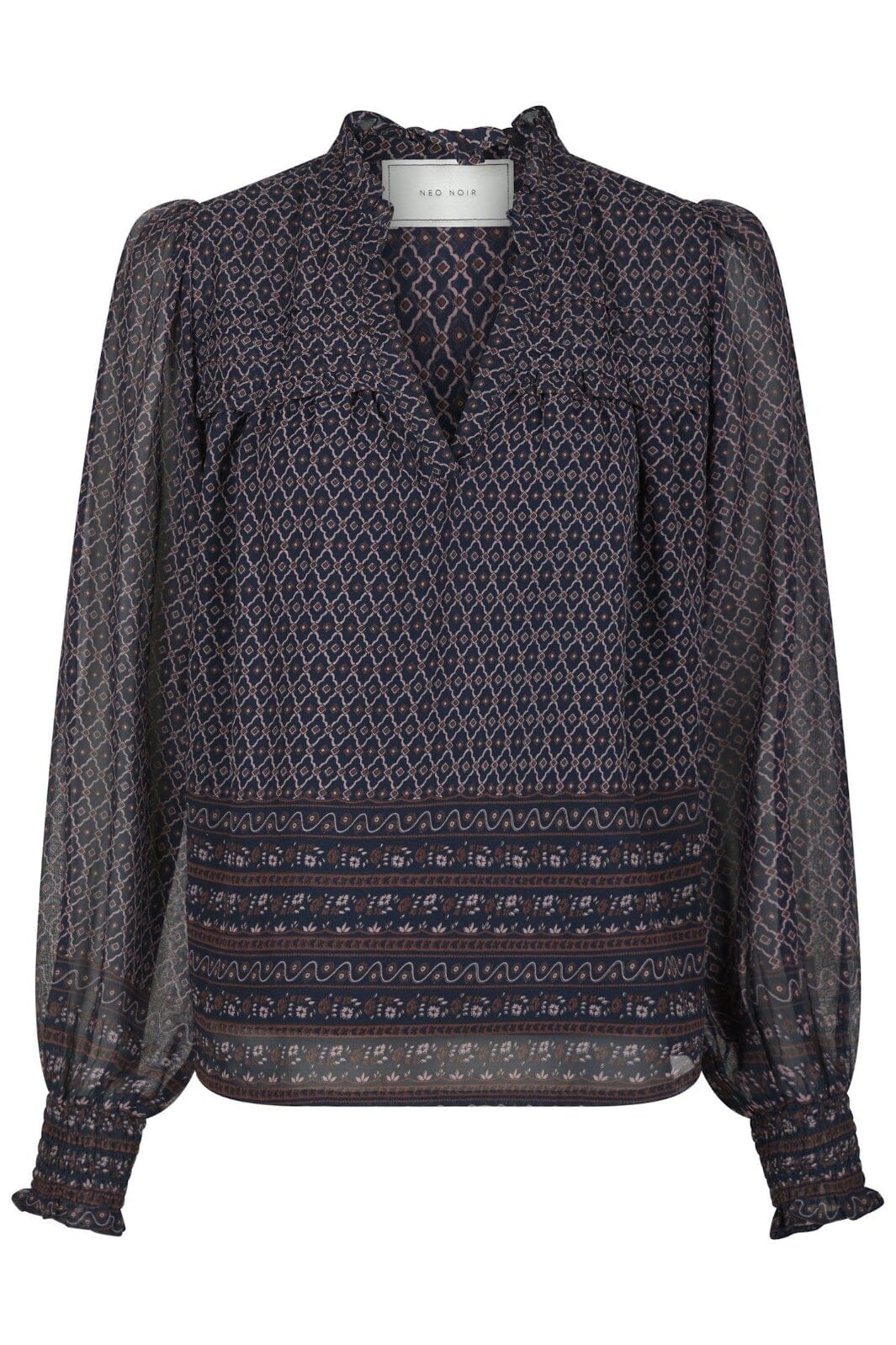 Neo Noir Rhia Border Pattern Blouse 163994
