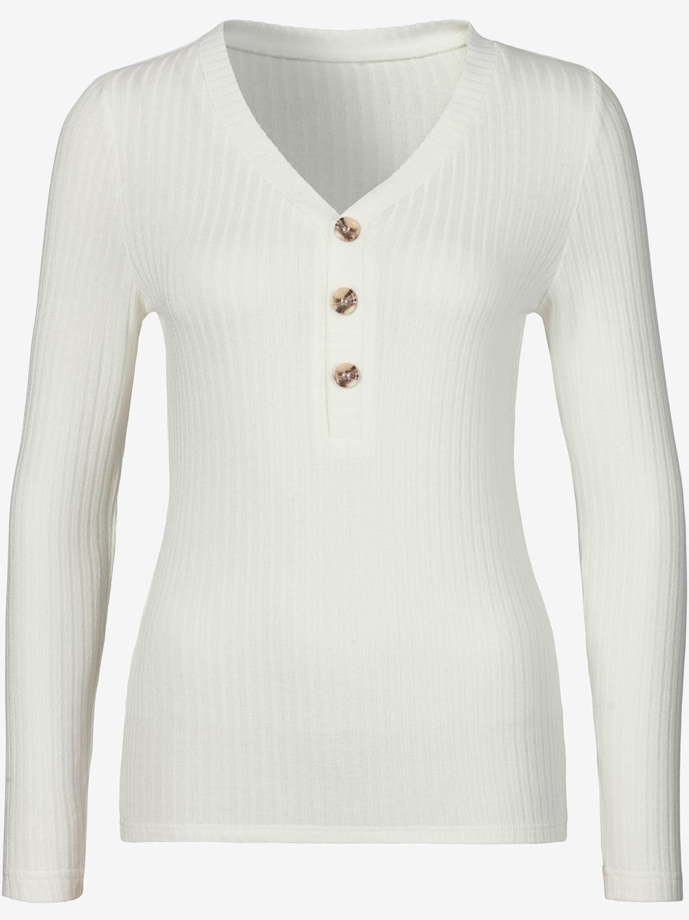 T-shirt manches longues patte de boutonnage devant