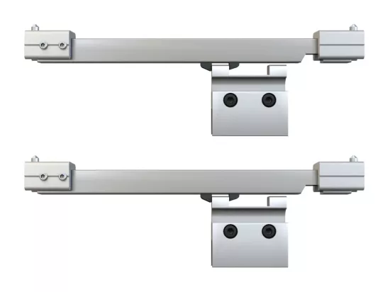 Porte coulissante butées souples Verre ESG aluminium 90x205 cm