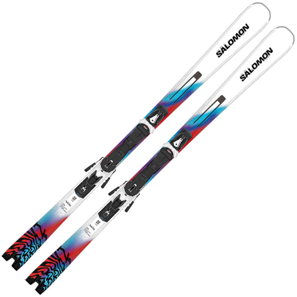 Pack ski SALOMON E ADDIKT + E MI12 GW F80 WHITE/NEONBL/RED