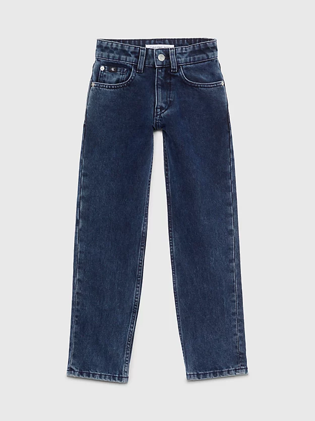 Calça jeans reta de cintura média