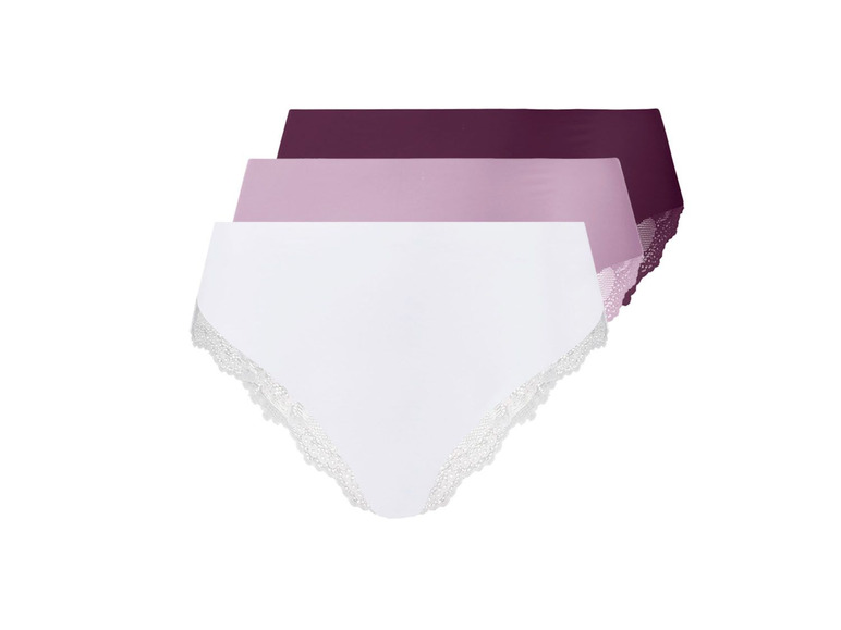 Minislips voor dames, set van 3, kant, naadloos