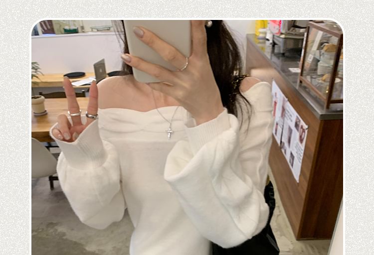 Moon City - Off-Shoulder Kabeltrui