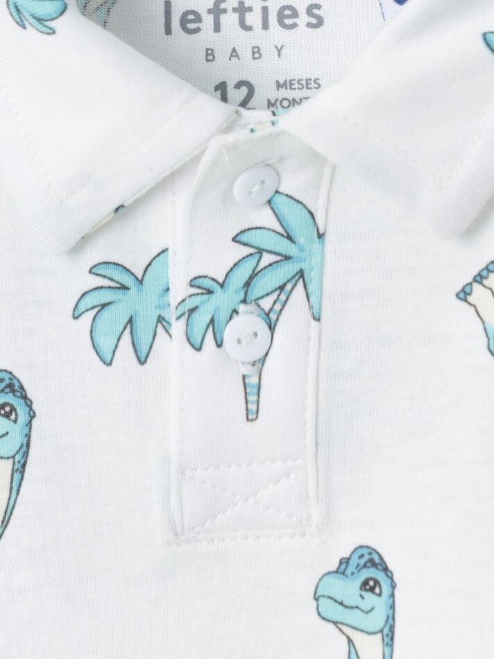 Conjunto de polo e shorts JUñassic Park Universal - Azul Claro