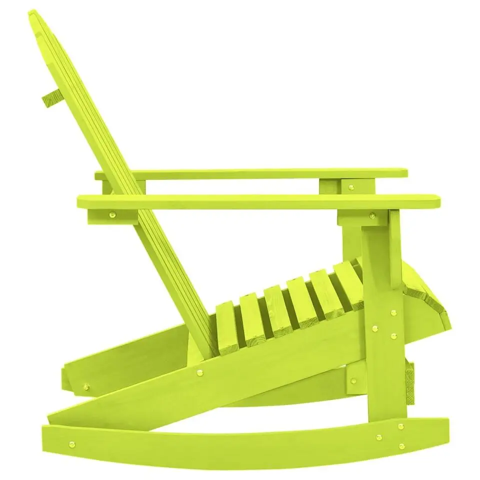 vidaXL - Schommelstoel Adirondack - Groen - Hout
