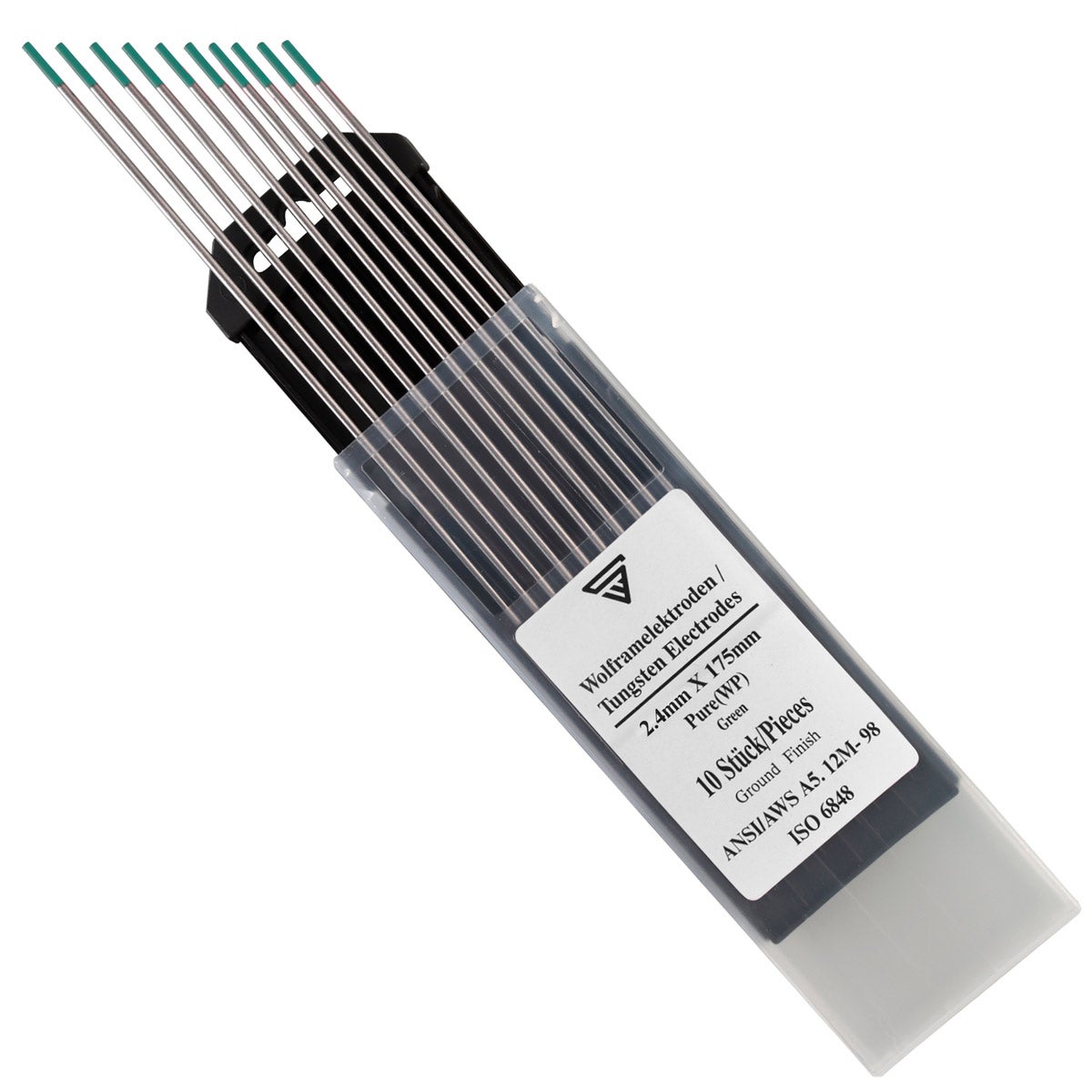 STAHLWERK Wolfraamelektroden / Laselektroden WP Groen 2,4 mm x 175 mm 10-delige set