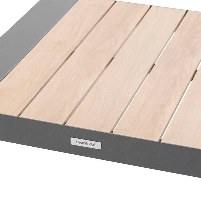 Table basse de jardin carrée ÉVASION Graphite & Honey