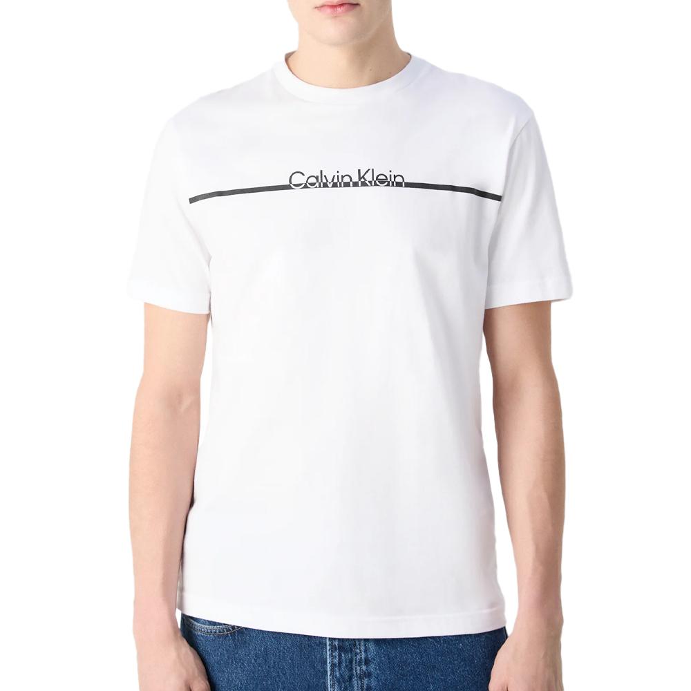 Calvin Klein Jeans T-shirt Blanc Homme Calvin Klein Jeans Split Line