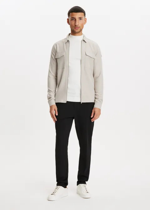 Overshirt met ritssluiting como zand (ZAND)