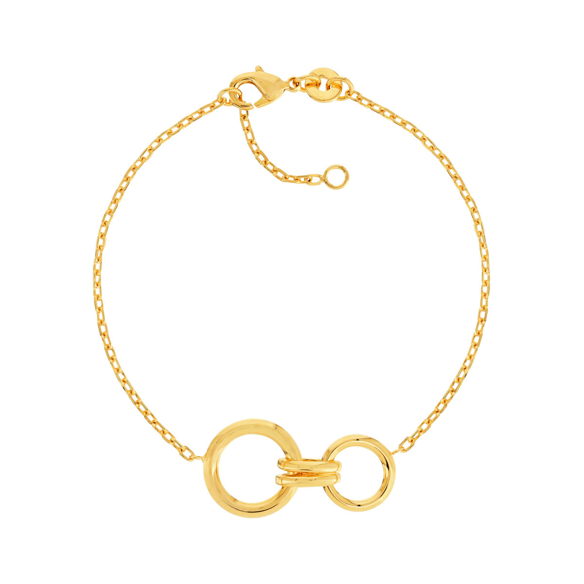 Bracelet plaqué or 16 à 18 cm