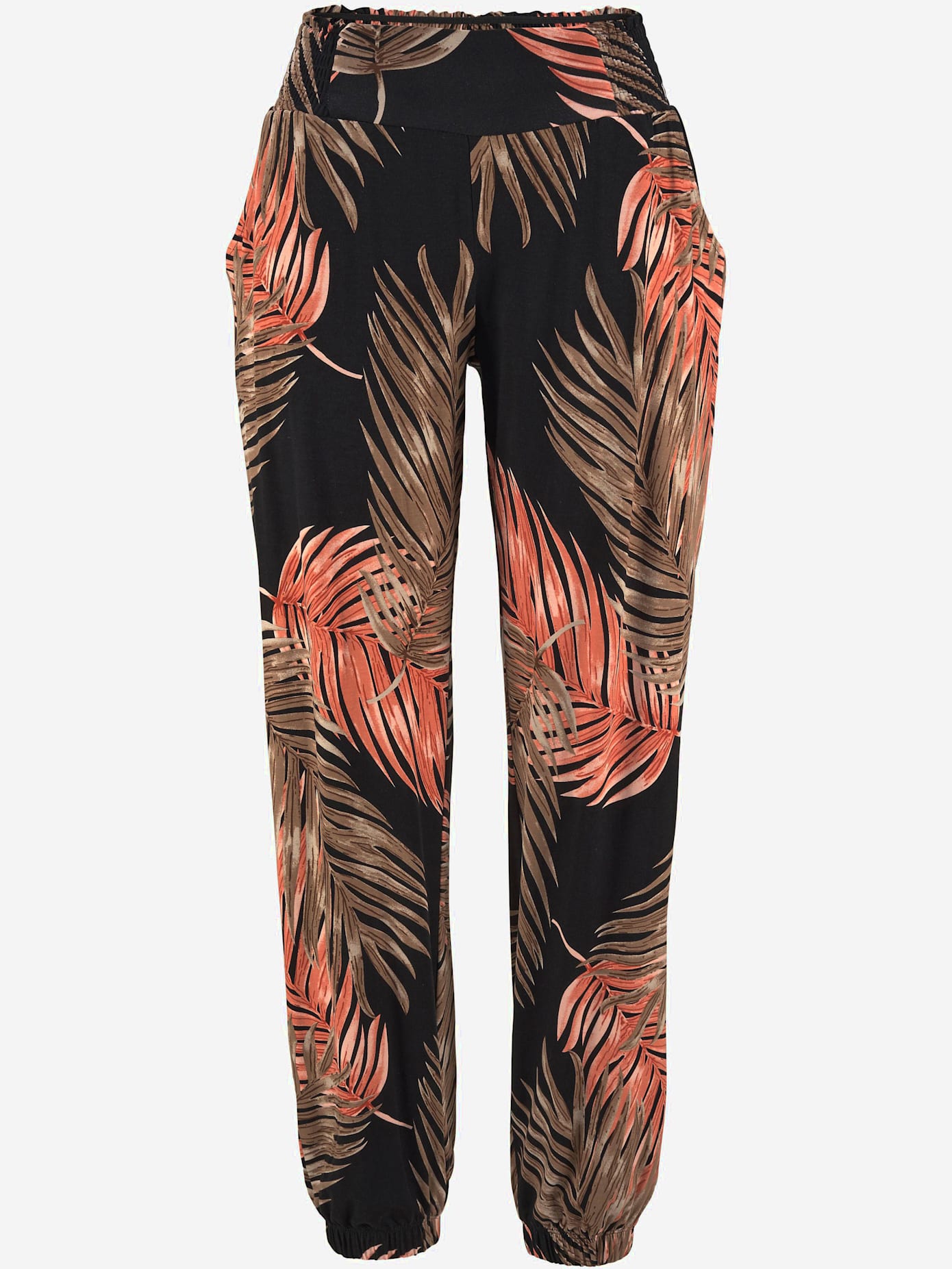 Pantalon de plage avec imprimé palmiers