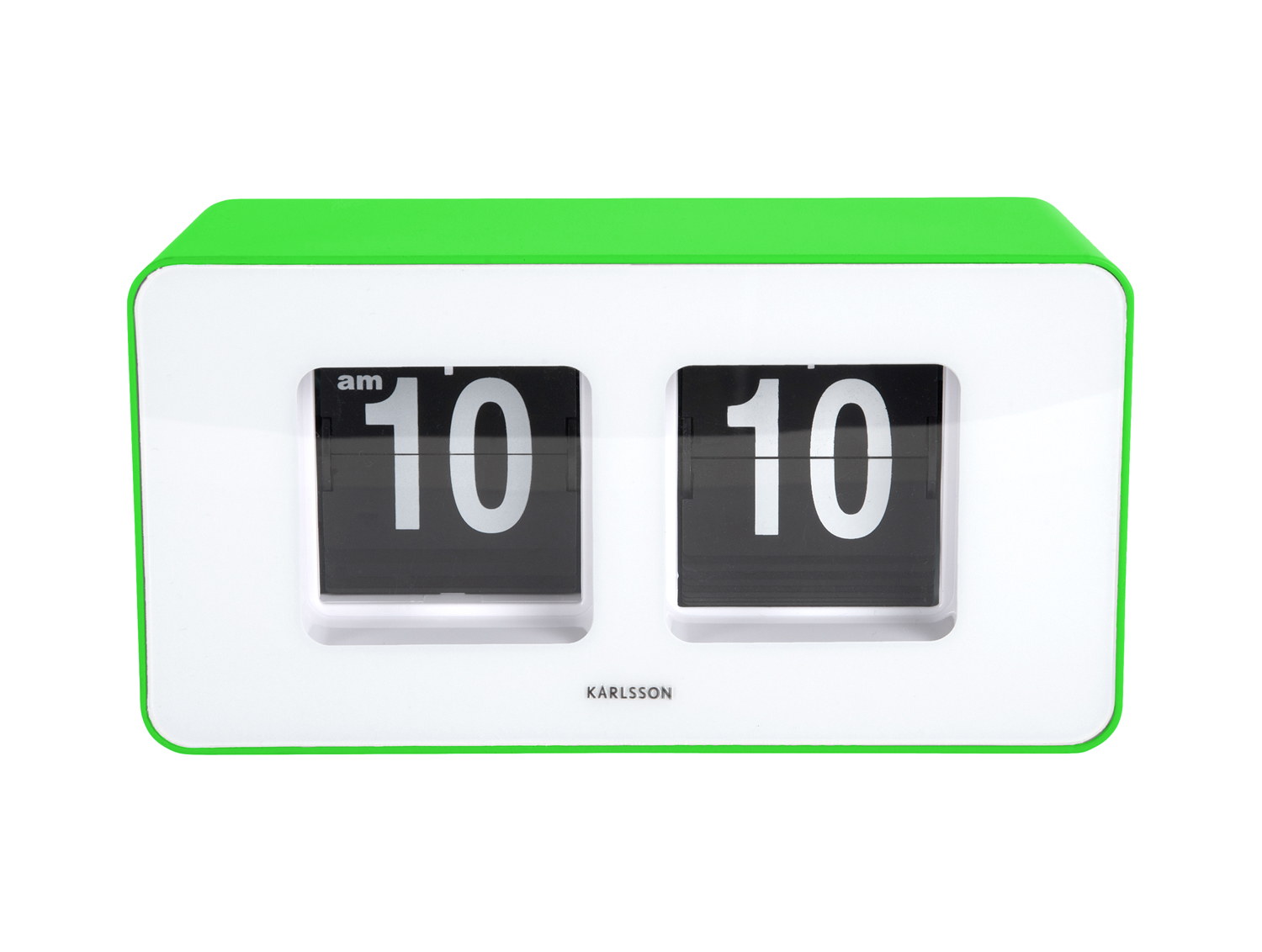 Wandklok Funky Flip - Heldergroen